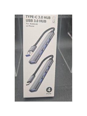 USB 3.0 Type-C Hub 4-Port Adapter For Notebook & Phone High-Speed Connectivity